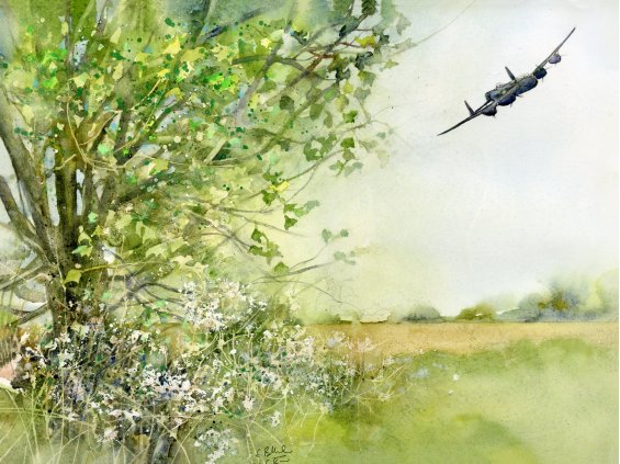 Avro Lancaster Over The Lincolnshire Wolds