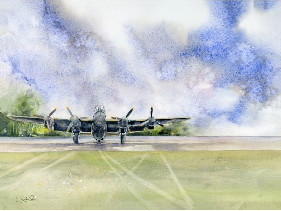 Just Jane Avro Lancaster on runway at Lincoln